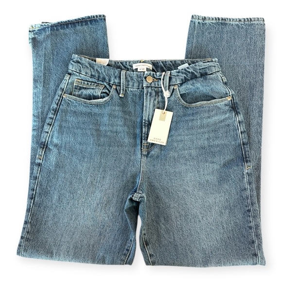 Good American Denim - NWT Good American good boy women's Blue Straight Leg Jeans size 4/27